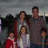 On set at the Sea World commercial with her on-camera family.


