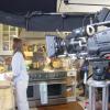 On set with Vitas commercial